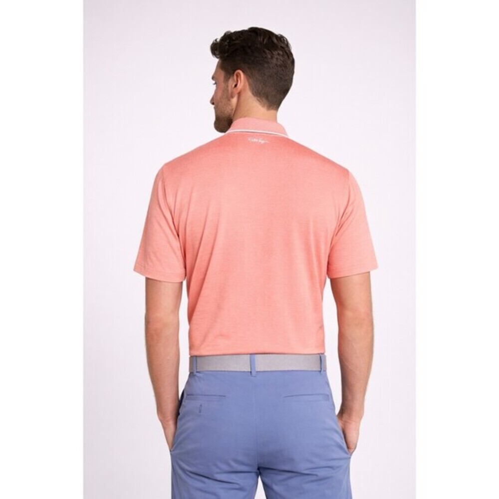 $75 WALTER HAGEN Mens Birdseye Performance 11 Polo Coral Heather Medium NWT A500 - Picture 2 of 5